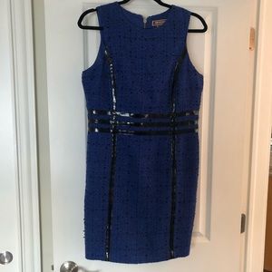 Michael Kors Size 10 Blue Tweed Dress